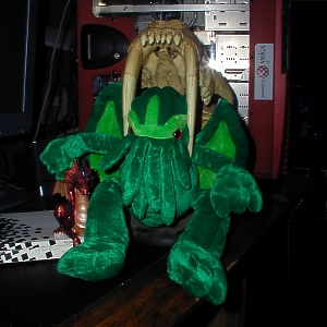 Plush Cthulhu on His Eldritch Throne